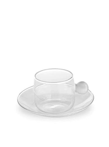 Bilia - Taza con Plato Espresso Blanco (Juego de 2)