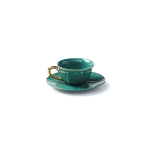 La Tavola Scomposta - Taza de Café con Plato Verde