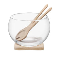Cargar imagen en el visor de la galería, Serve - Juego de Ensaladera y Base de Roble