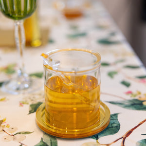 Honey Jar - Mielera Cilindrica Acrilica Dorada
