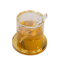 Cargar imagen en el visor de la galería, Honey Jar - Mielera Cilindrica Acrilica Dorada