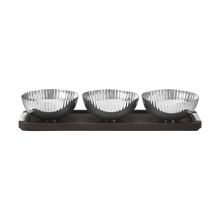 Cargar imagen en el visor de la galería, Bernadotte - Bandeja de Roble y Acero con 3 bowl