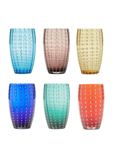 Perle-Vaso Alto Bebidas Colores (Juego de 6)