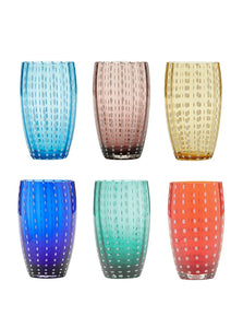 Perle-Vaso Alto Bebidas Colores (Juego de 6)