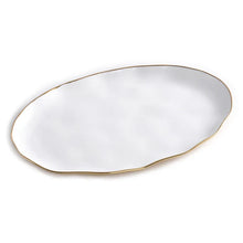 Cargar imagen en el visor de la galería, Moonlight - Bandeja Oval Blanco &amp; Dorado