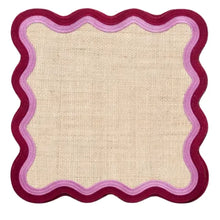 Cargar imagen en el visor de la galería, Buruti - Individual Duo Wave Magenta Rosa (Juego de 4)