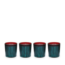 Cargar imagen en el visor de la galería, Prism - Vasos Cortos para Whiskey Tipo DOF Burdeos (Juego de 4)