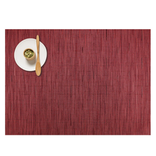 Cargar imagen en el visor de la galería, Bamboo - Individuales Rectangulares Cranberry (Juego de 4)