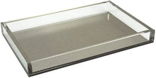 Cargar imagen en el visor de la galería, Lucite - Bandeja Rectángular de Acrílico Plateada