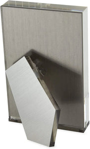 Lucite - Marco Transparente/Silver de acrílico 8x10"