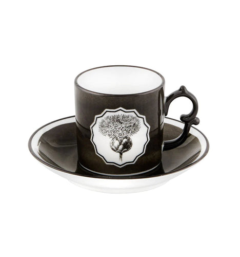 Herbariae - Taza de Café/Plato Negro
