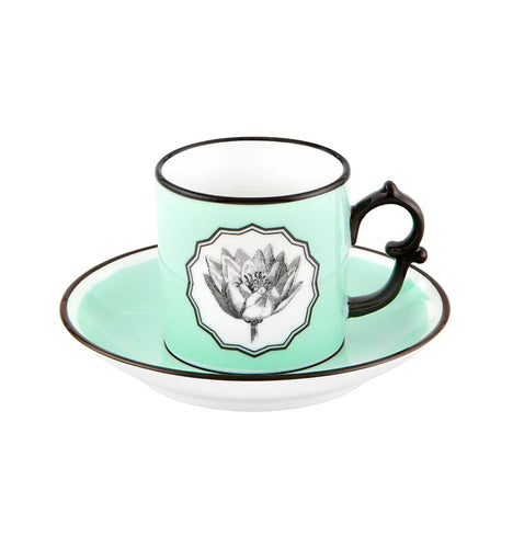 Herbariae - Taza de Café/Plato Verde