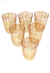 Vaso de Té Manal Clear Gold (Set de 6)