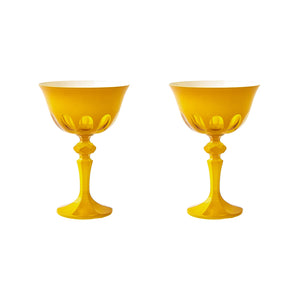 Rialto Glass - Copa de Helado Amarillo (set de 2)