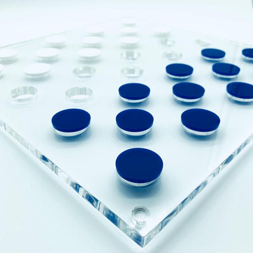 Juego Damas Blanco/Azul