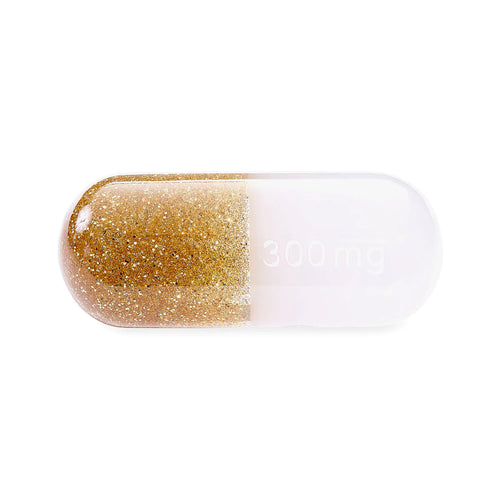 Pildora -300 Mg Blanca con Dorado