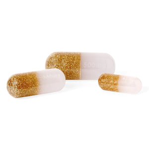 Pildora -300 Mg Blanca con Dorado