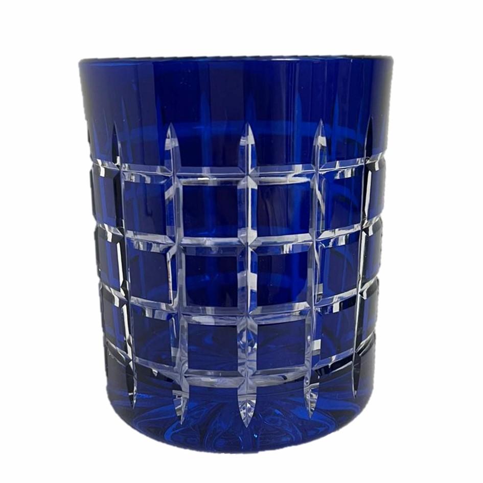 Vaso Corto Cuadros Azul