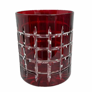 Vaso Corto Cuadros Rojo