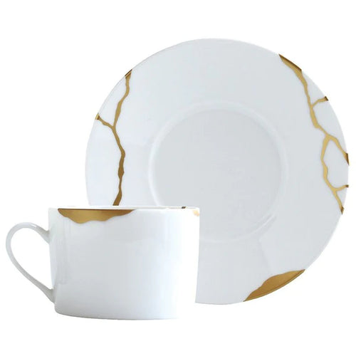 Kintsugi Sarkis- Taza de Té con Plato