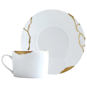Kintsugi Sarkis- Taza de Té con Plato
