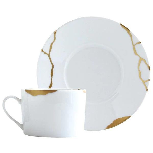 Kintsugi Sarkis- Taza de Té con Plato