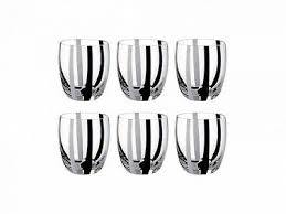 Bicchiere - Vasos Cortos Rayas Negras (Set de 6)