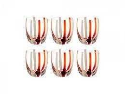 Bicchiere - Vasos Cortos Rayas Rojas